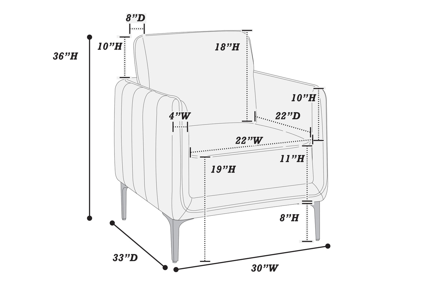 Squared Grey Standing Chair