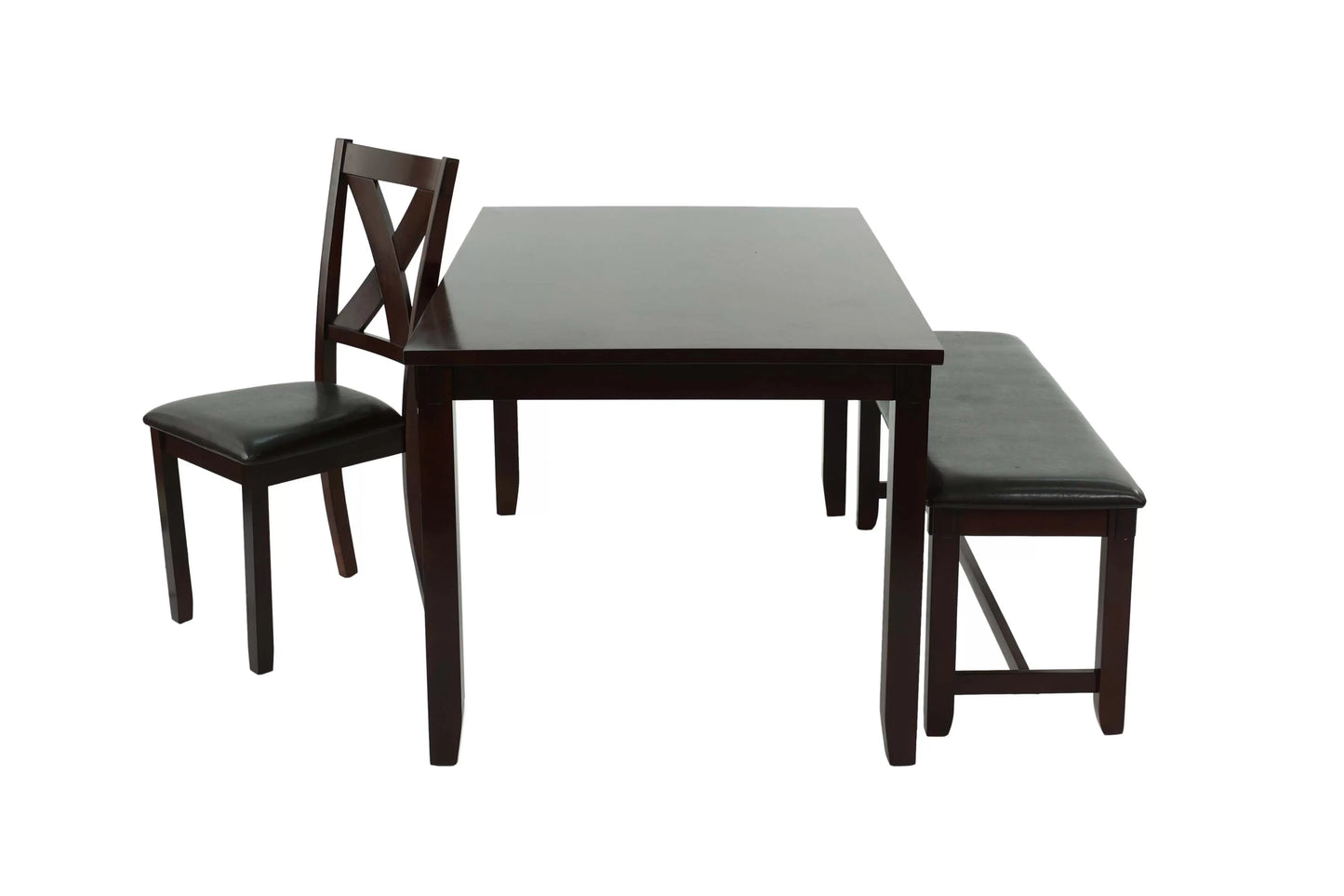 6-Piece Espresso Dining Set With Bench