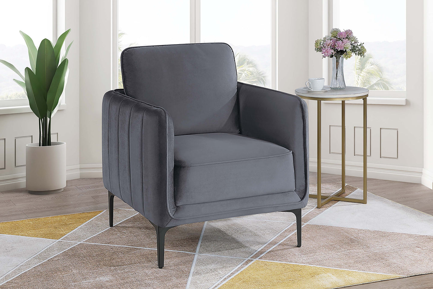 Squared Grey Standing Chair
