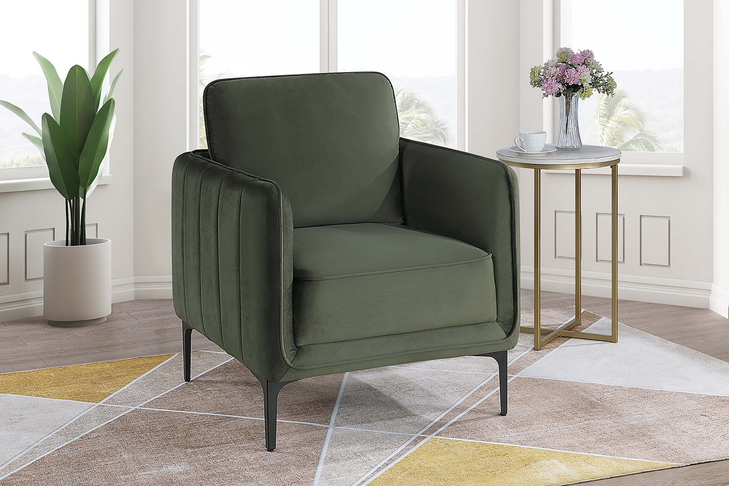 Squared Green Standing Chair