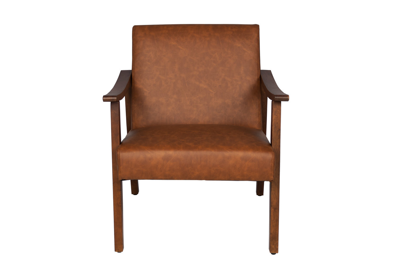 Brown Leather Accent Chair