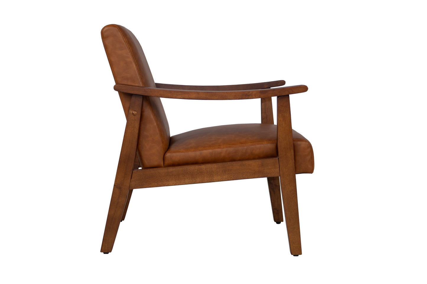 Brown Leather Accent Chair