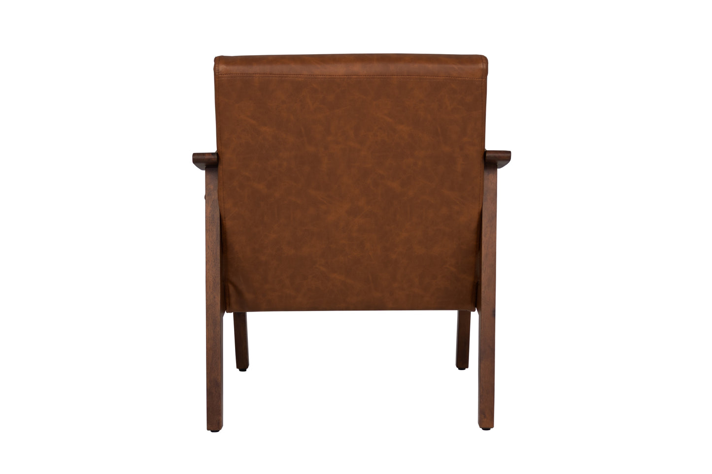 Brown Leather Accent Chair