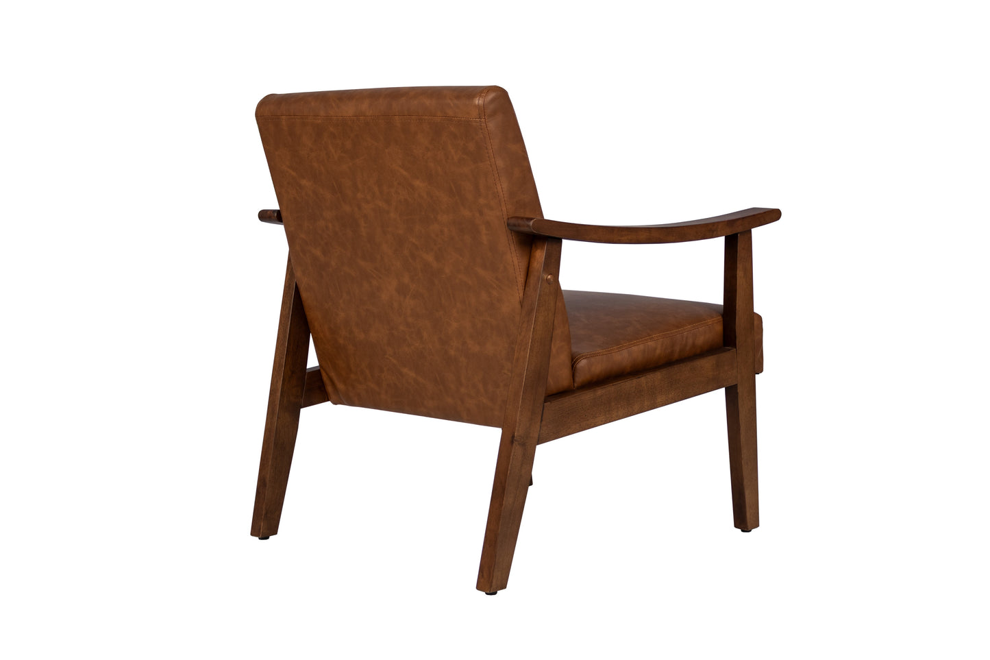 Brown Leather Accent Chair