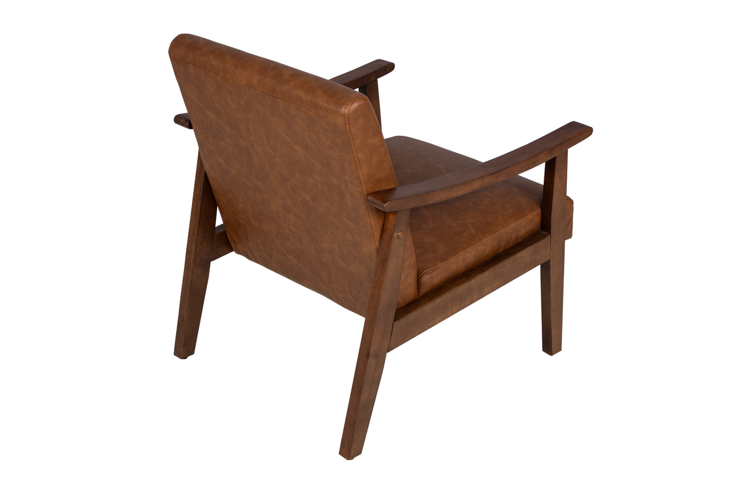 Brown Leather Accent Chair