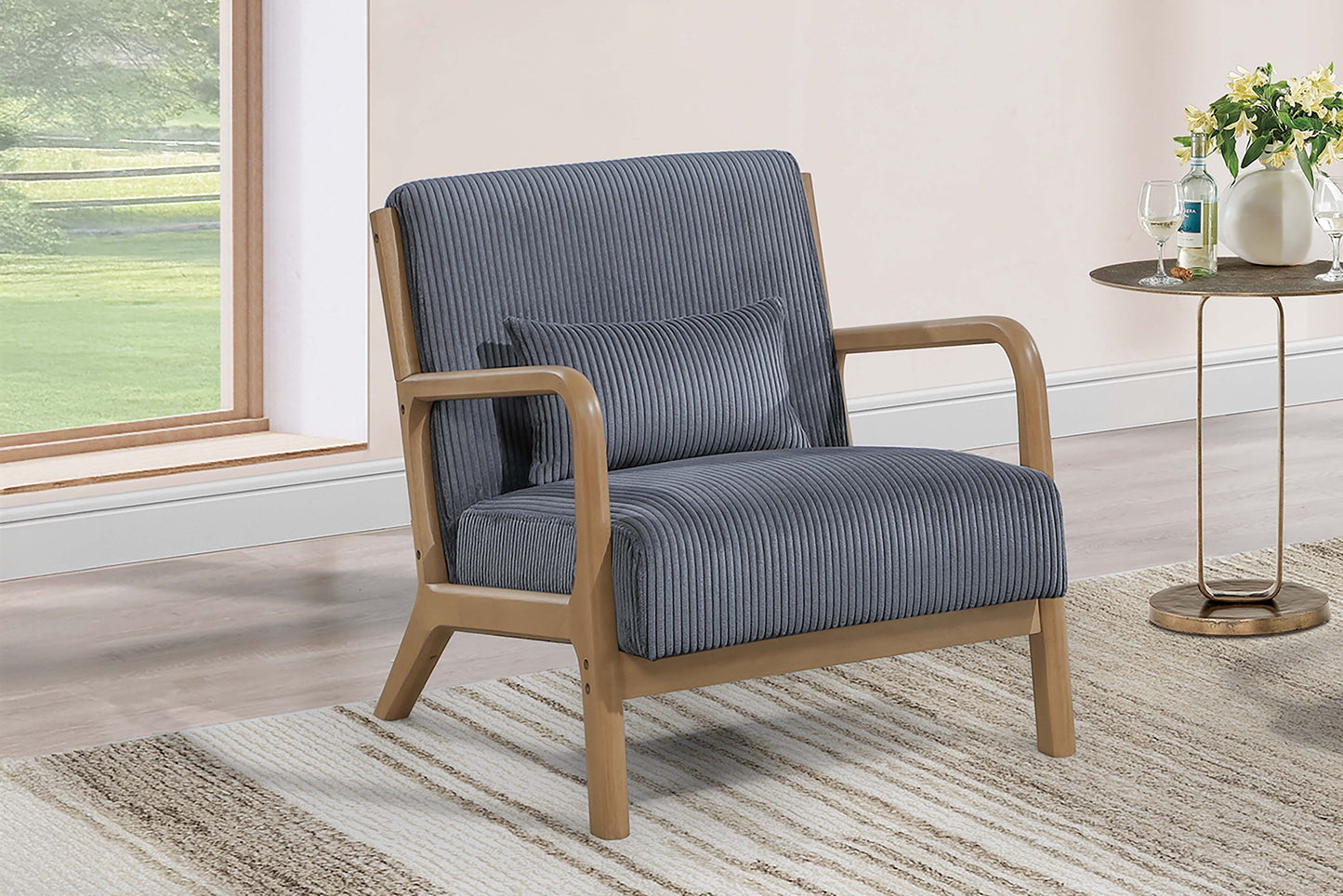 Nardo Grey Accent Chair