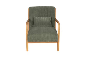 Sage Green Corduroy Accent Chair