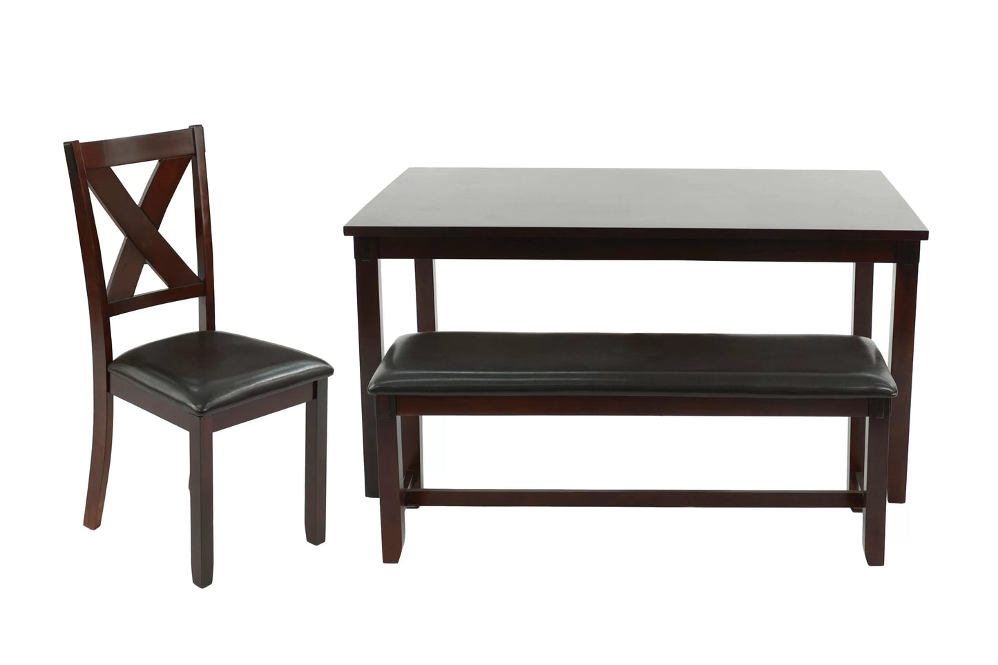 6-Piece Espresso Dining Set With Bench