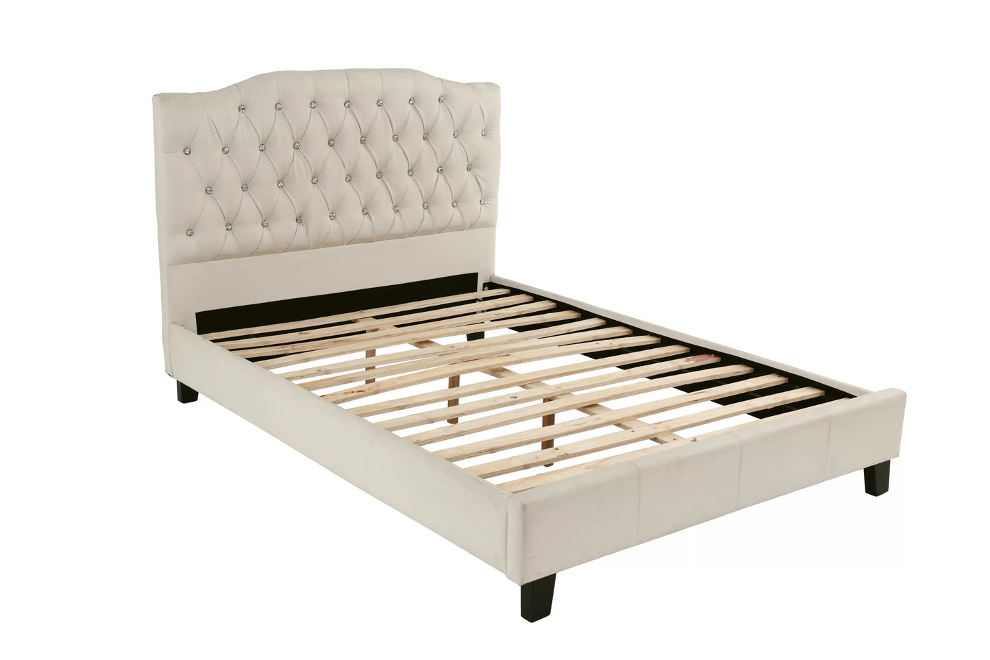 Beige, Grey, Black Leather Full Bed