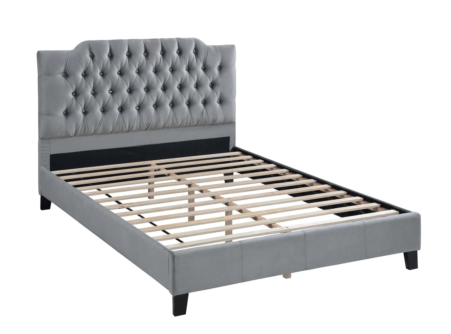 Beige, Grey, Black Leather Full Bed
